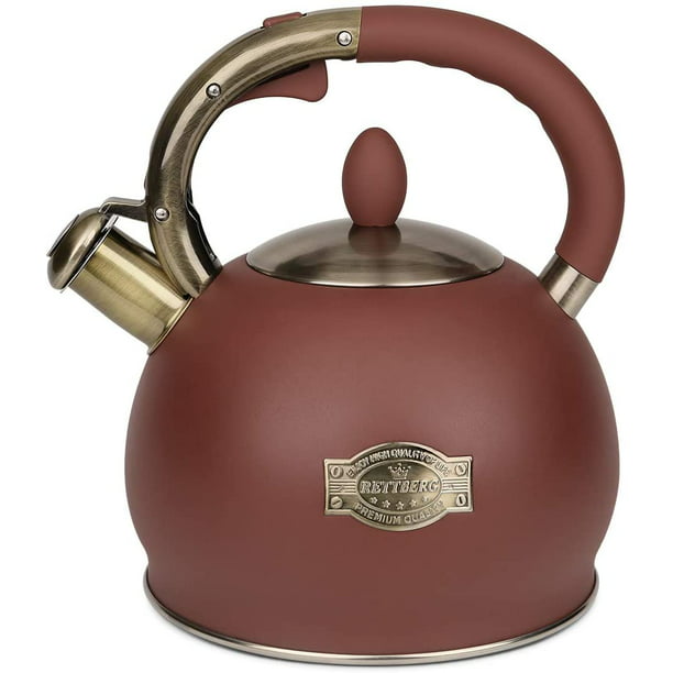Riwendell Stainless Steel Whistling Tea Kettle Stove Top Kettle Teapot Blue01